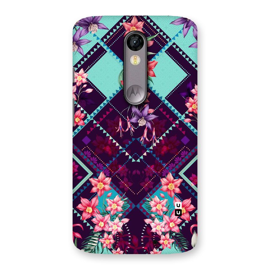 Floral Diamonds Back Case for Moto X Force