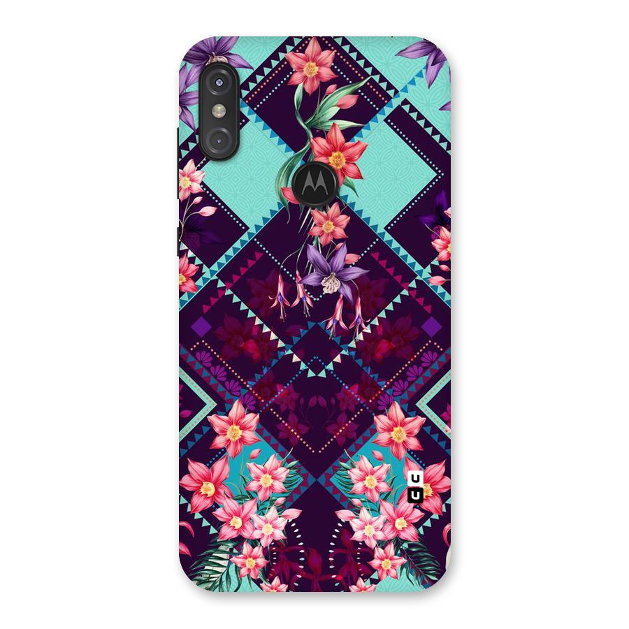 Floral Diamonds Back Case for Motorola One Power
