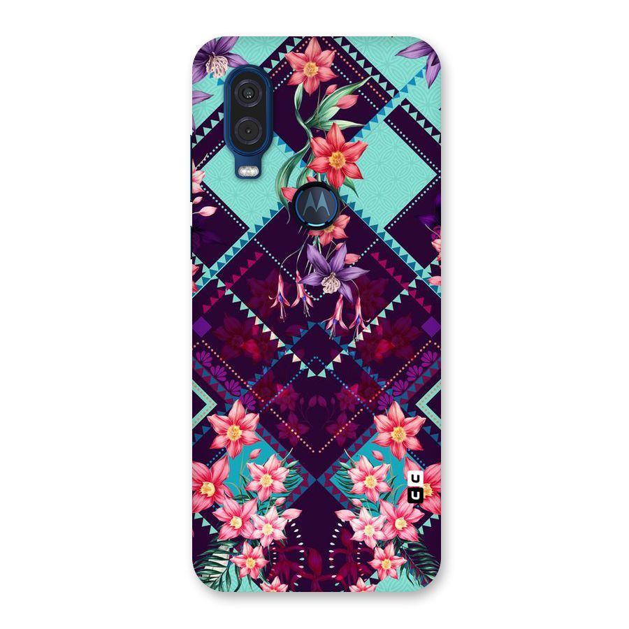 Floral Diamonds Back Case for Motorola One Vision