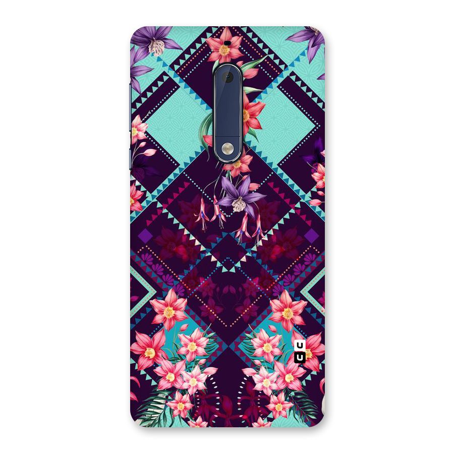 Floral Diamonds Back Case for Nokia 5