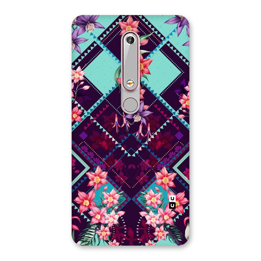 Floral Diamonds Back Case for Nokia 6.1