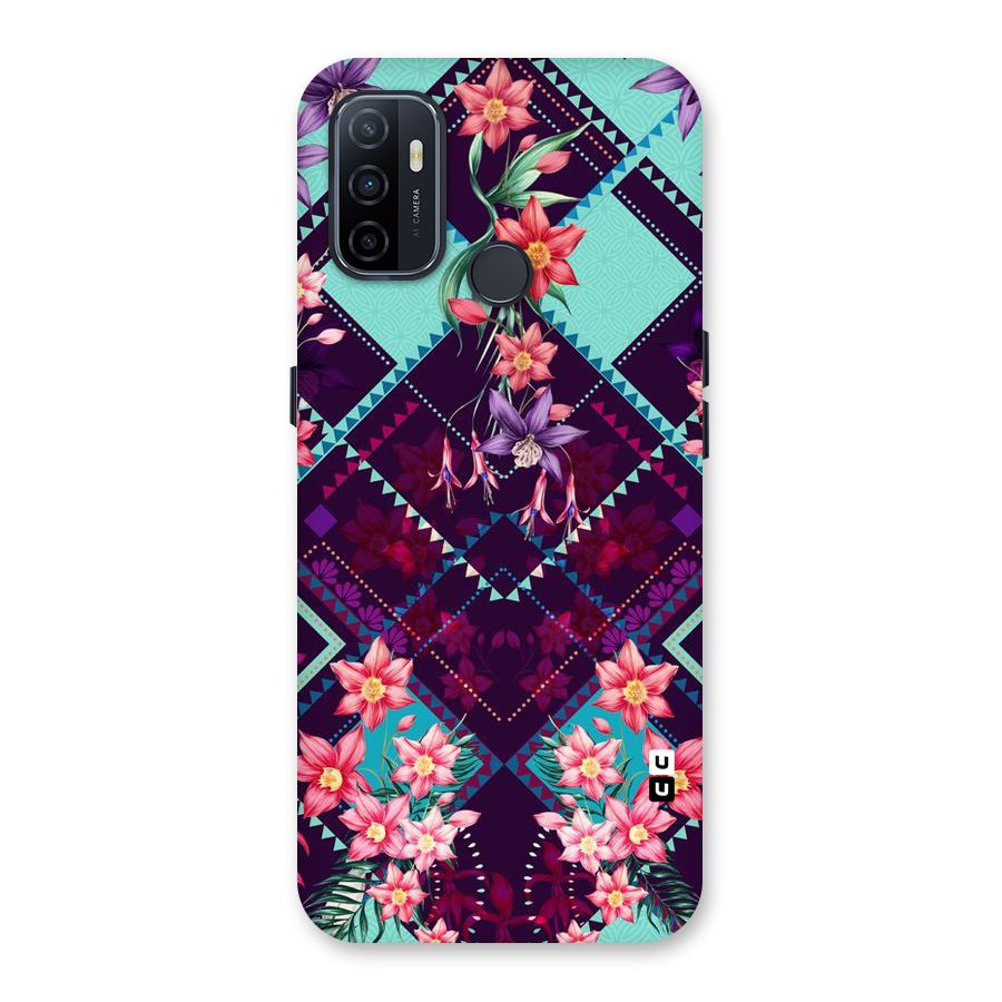 Floral Diamonds Back Case for Oppo A32