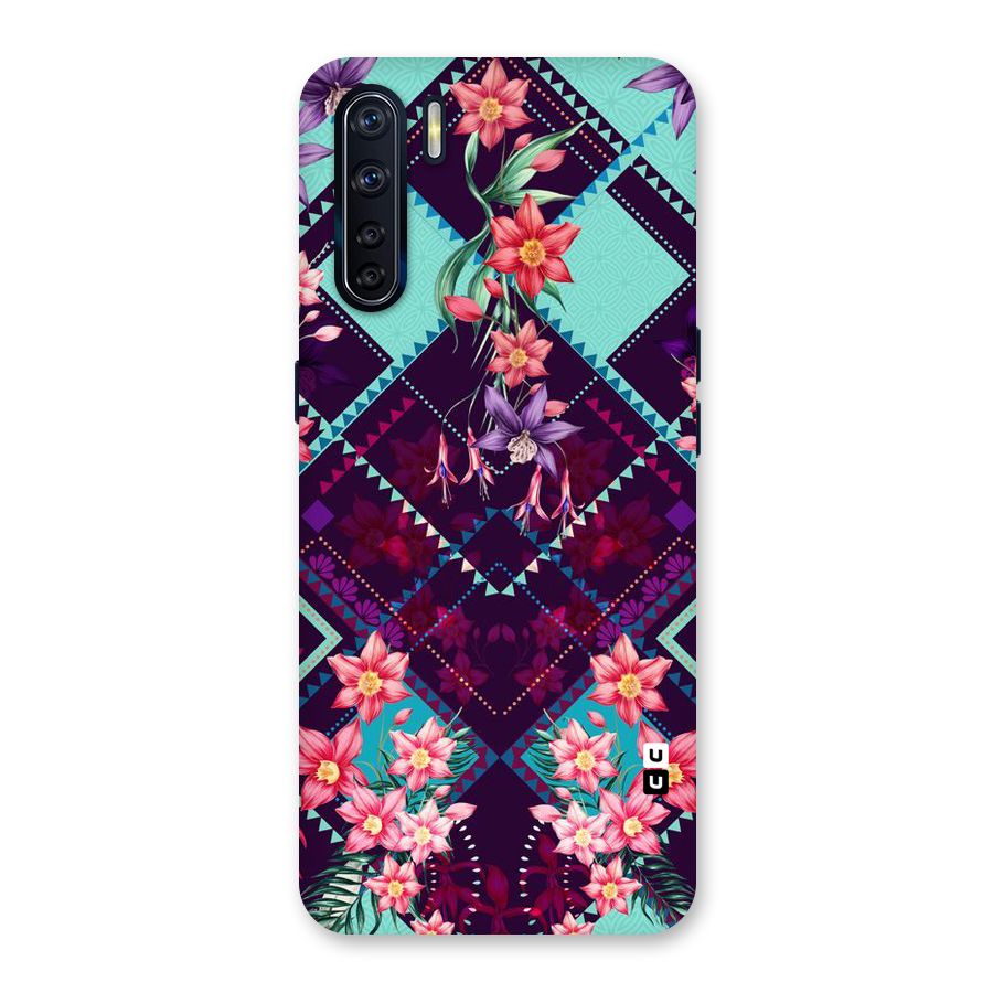 Floral Diamonds Back Case for Oppo F15