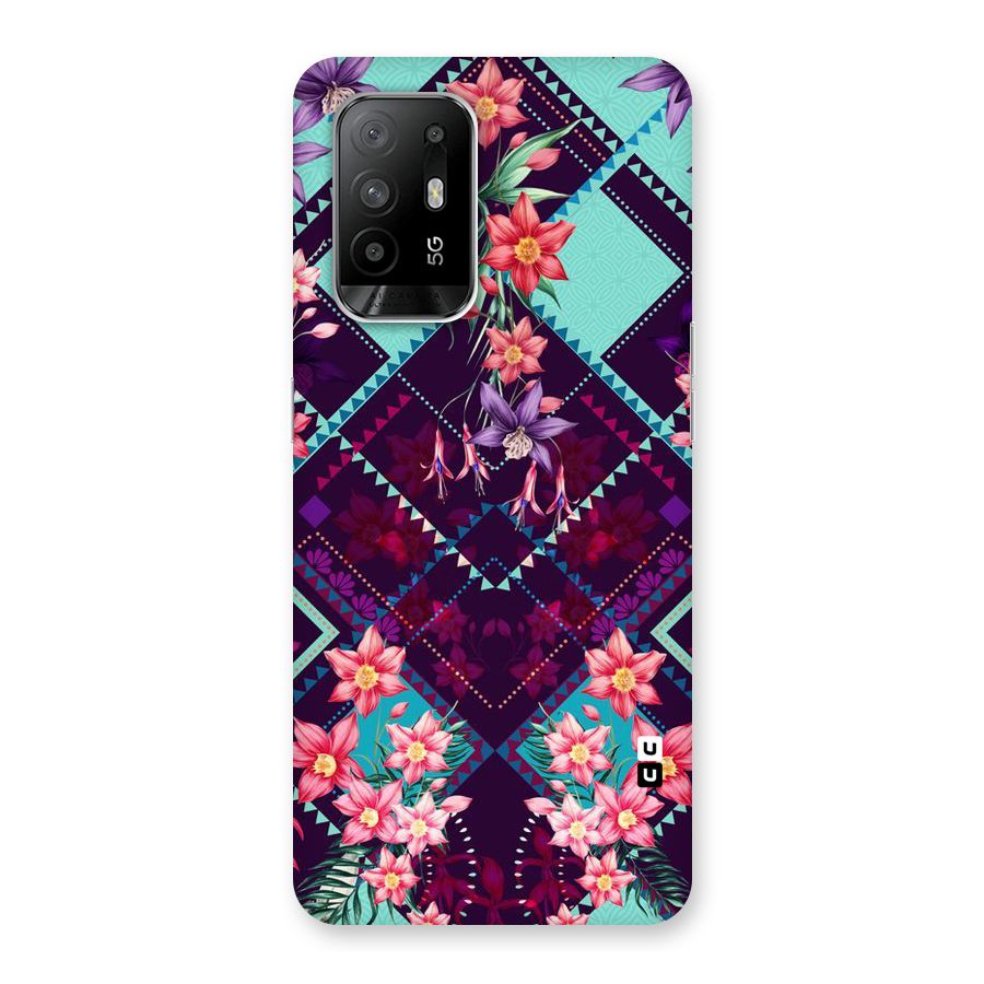 Floral Diamonds Back Case for Oppo F19 Pro Plus 5G