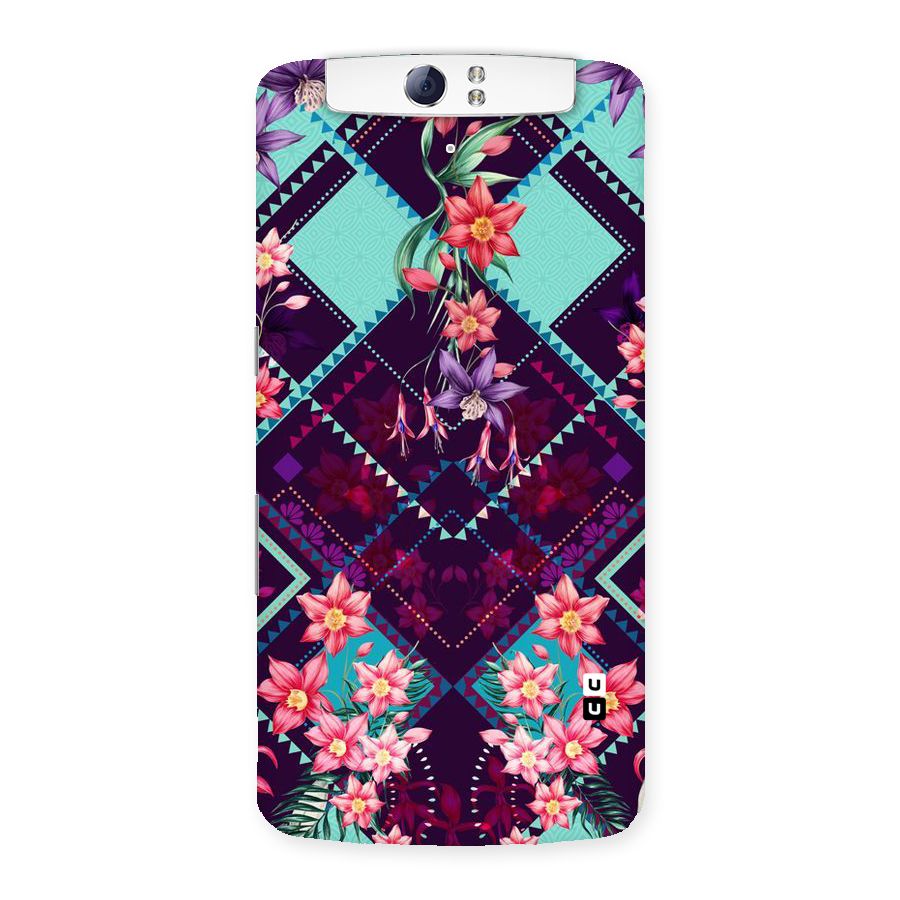 Floral Diamonds Back Case for Oppo N1