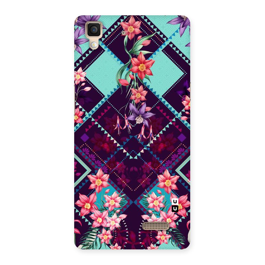 Floral Diamonds Back Case for Oppo R7