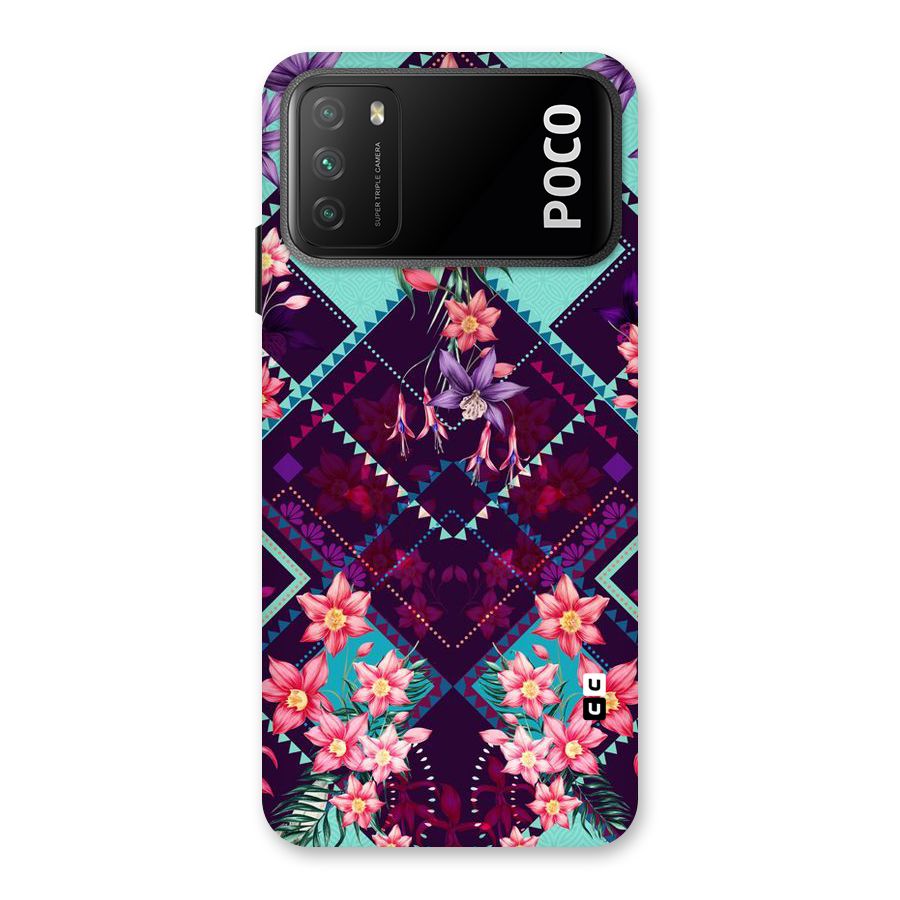 Floral Diamonds Back Case for Poco M3