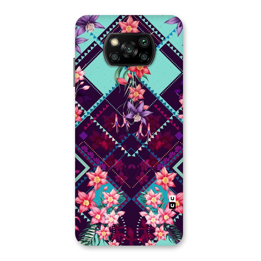 Floral Diamonds Back Case for Poco X3