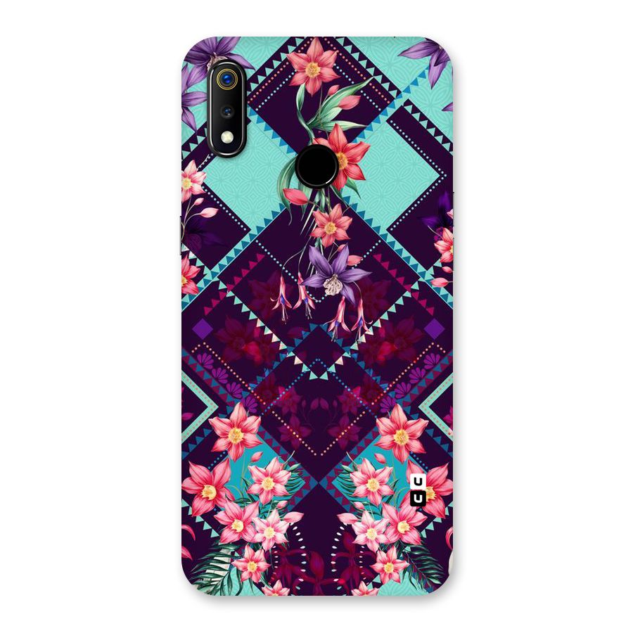 Floral Diamonds Back Case for Realme 3