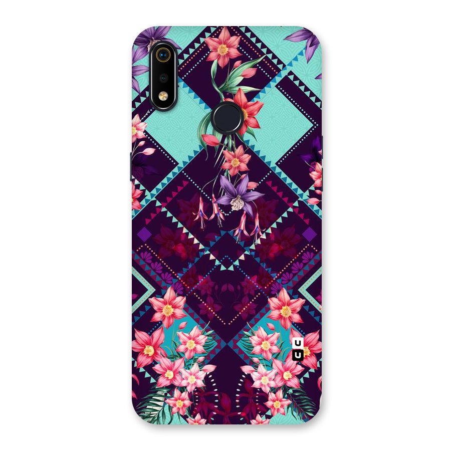 Floral Diamonds Back Case for Realme 3i