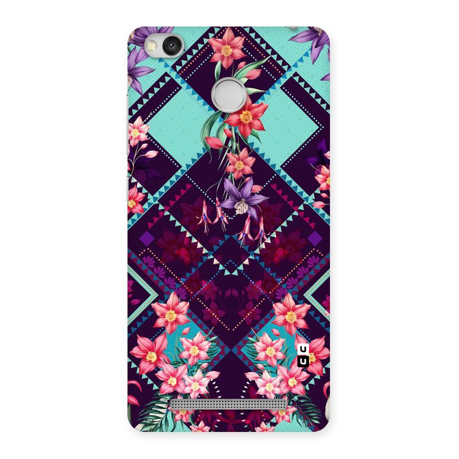 Floral Diamonds Back Case for Redmi 3S Prime