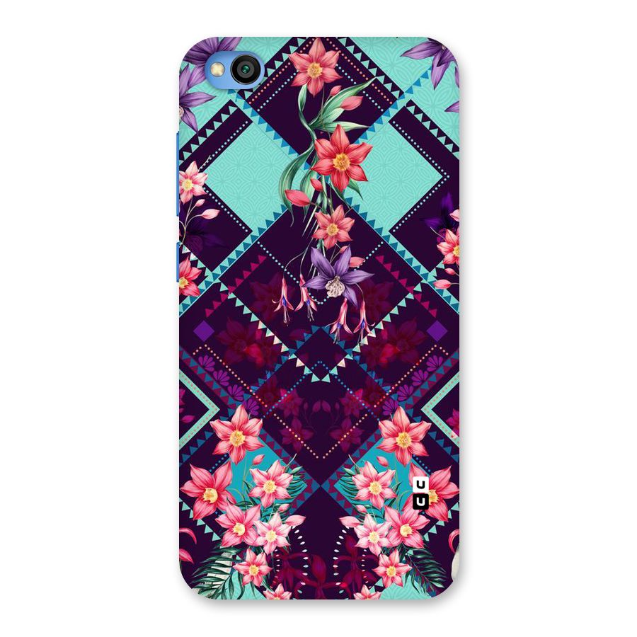 Floral Diamonds Back Case for Redmi Go