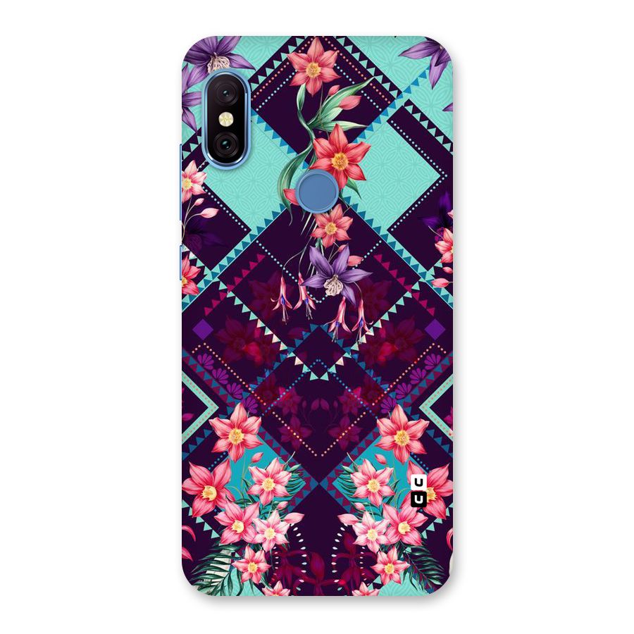 Floral Diamonds Back Case for Redmi Note 6 Pro