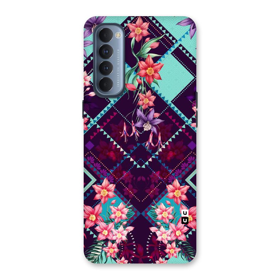 Floral Diamonds Back Case for Reno4 Pro