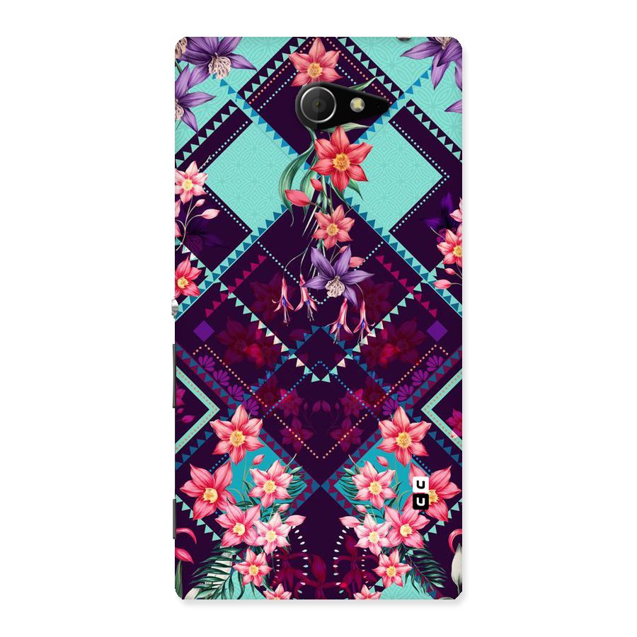 Floral Diamonds Back Case for Sony Xperia M2