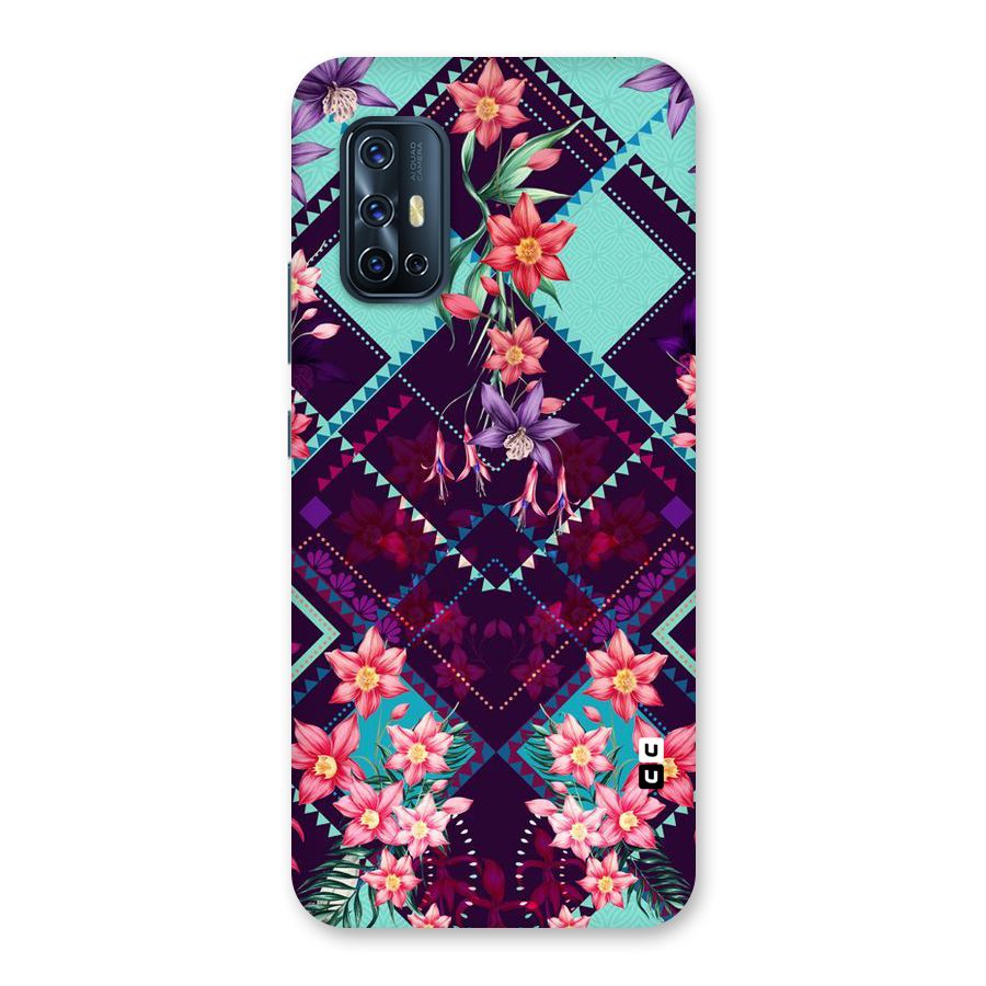 Floral Diamonds Back Case for Vivo V17