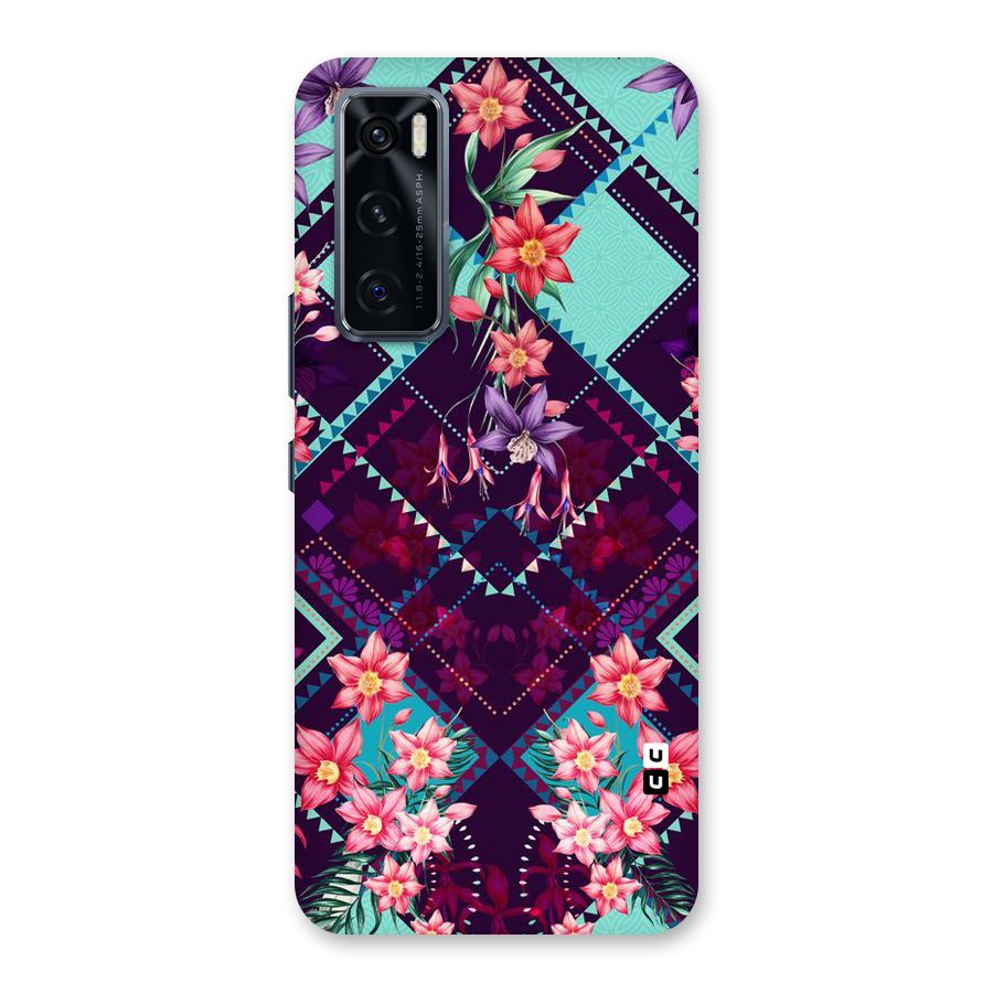Floral Diamonds Back Case for Vivo V20 SE