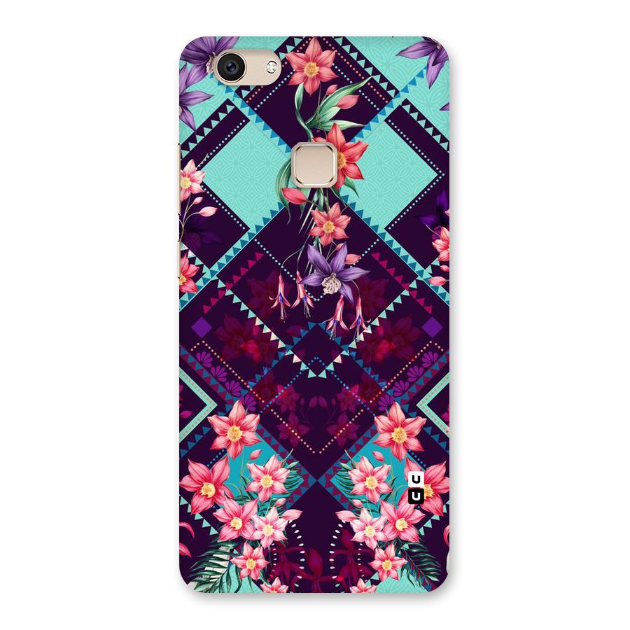 Floral Diamonds Back Case for Vivo V7