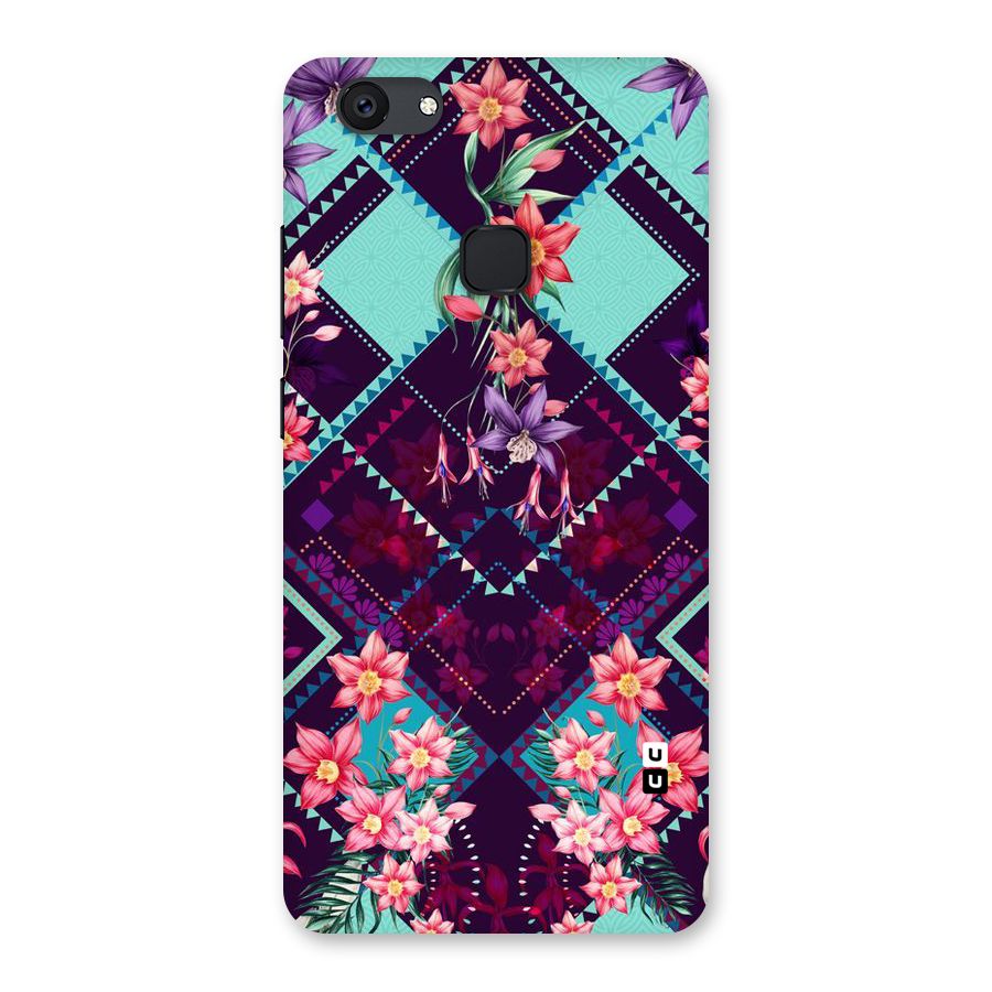 Floral Diamonds Back Case for Vivo V7 Plus