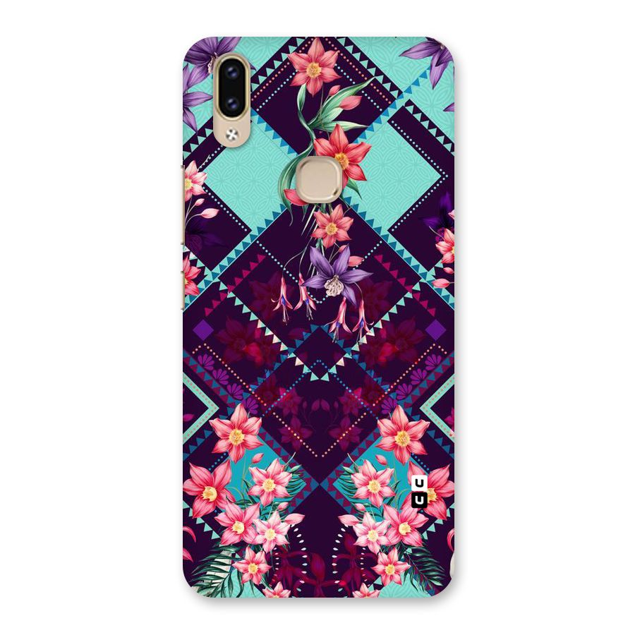 Floral Diamonds Back Case for Vivo V9 Youth