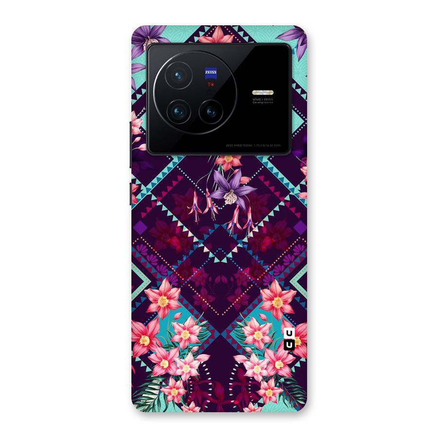 Floral Diamonds Back Case for Vivo X80