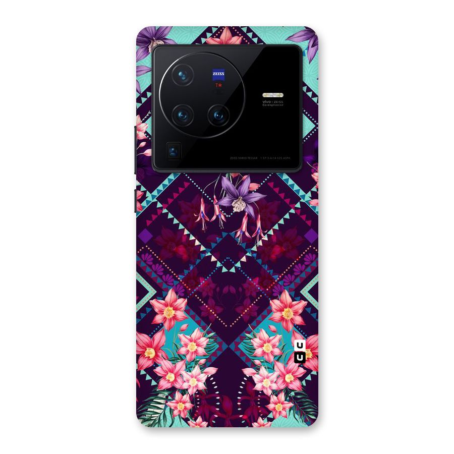 Floral Diamonds Back Case for Vivo X80 Pro