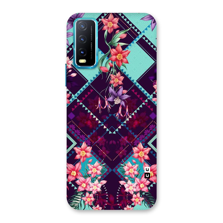 Floral Diamonds Back Case for Vivo Y20A