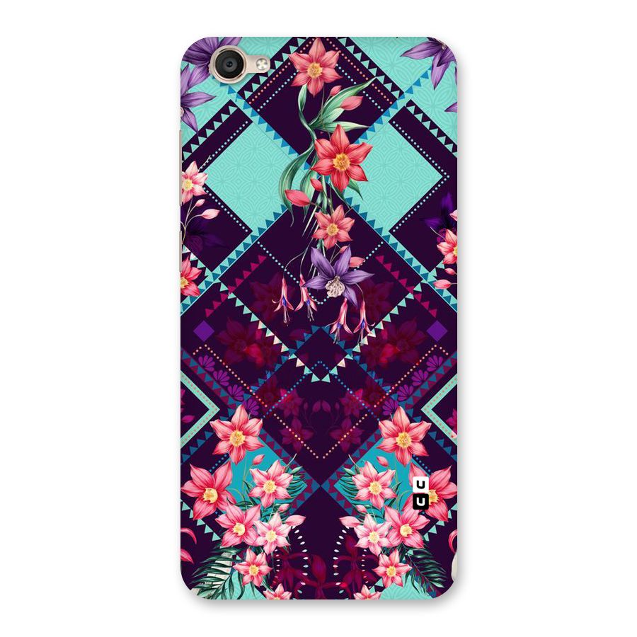 Floral Diamonds Back Case for Vivo Y55L