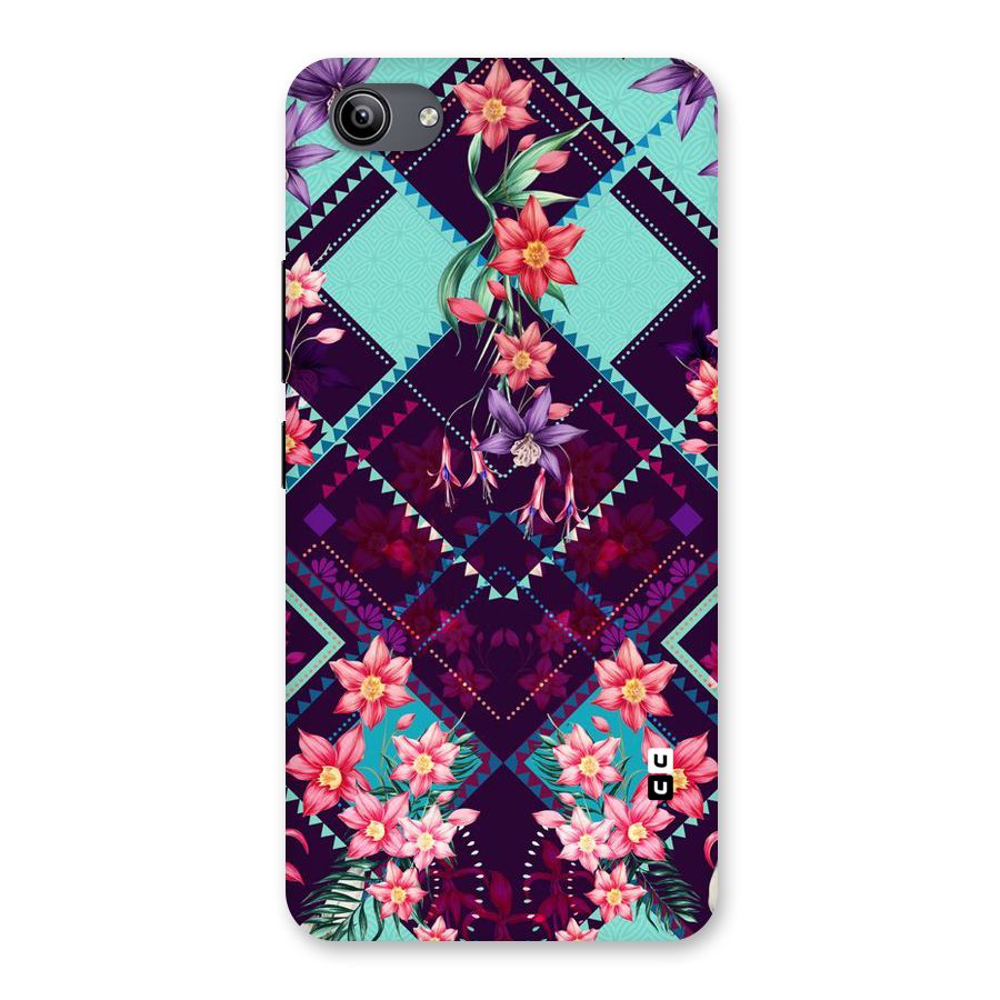Floral Diamonds Back Case for Vivo Y81i