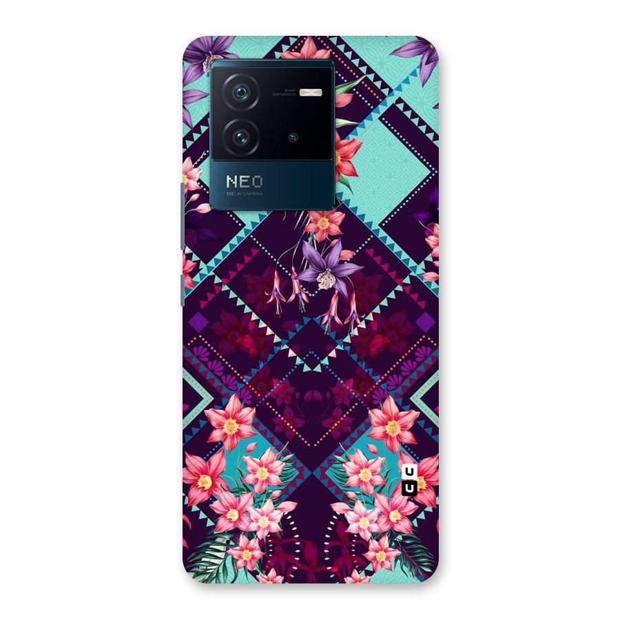 Floral Diamonds Back Case for Vivo iQOO Neo 6 5G