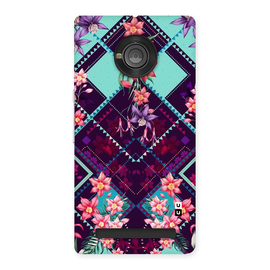 Floral Diamonds Back Case for Yu Yunique