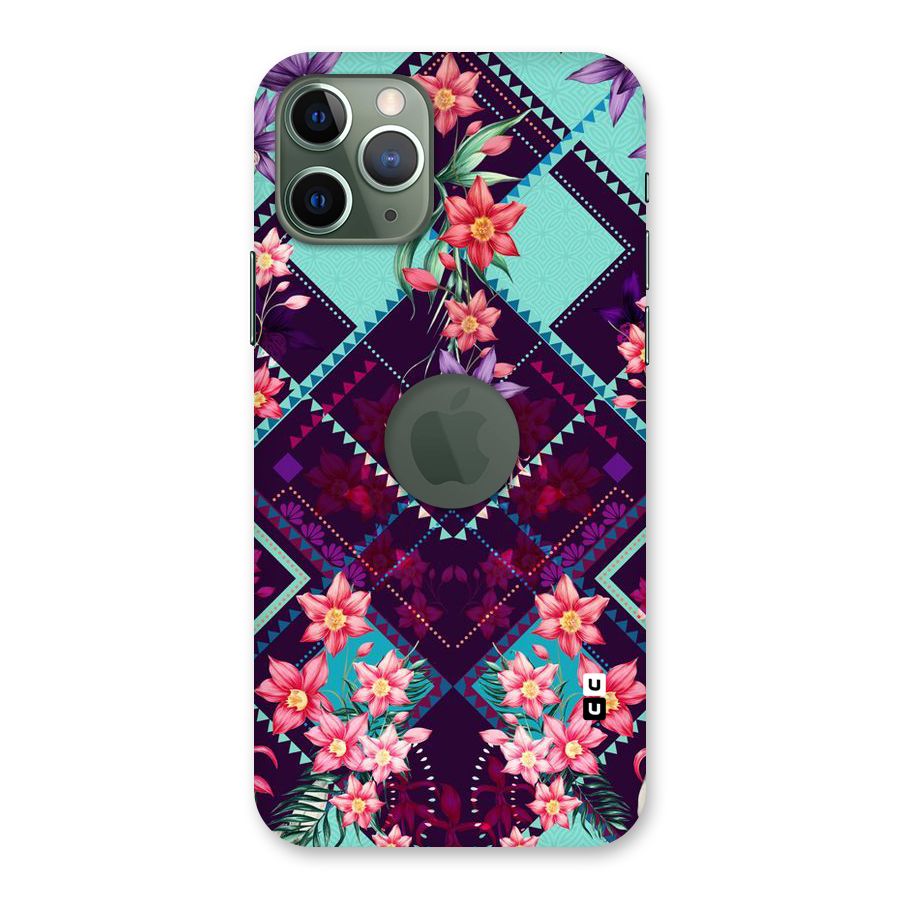 Floral Diamonds Back Case for iPhone 11 Pro Logo  Cut