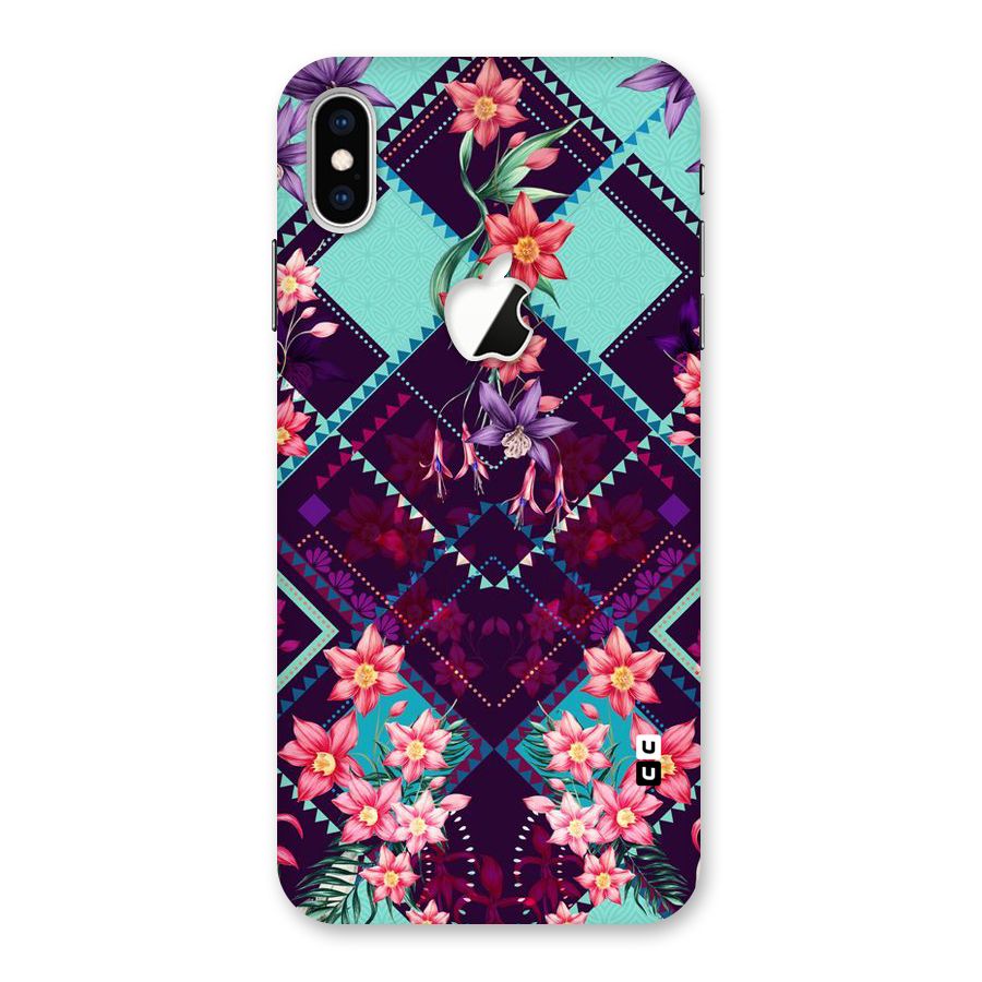 Floral Diamonds Back Case for iPhone XS Max Apple Cut