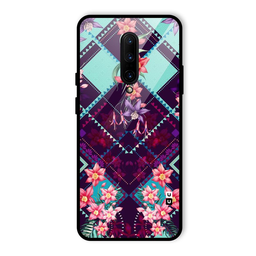 Floral Diamonds Glass Back Case for OnePlus 7 Pro