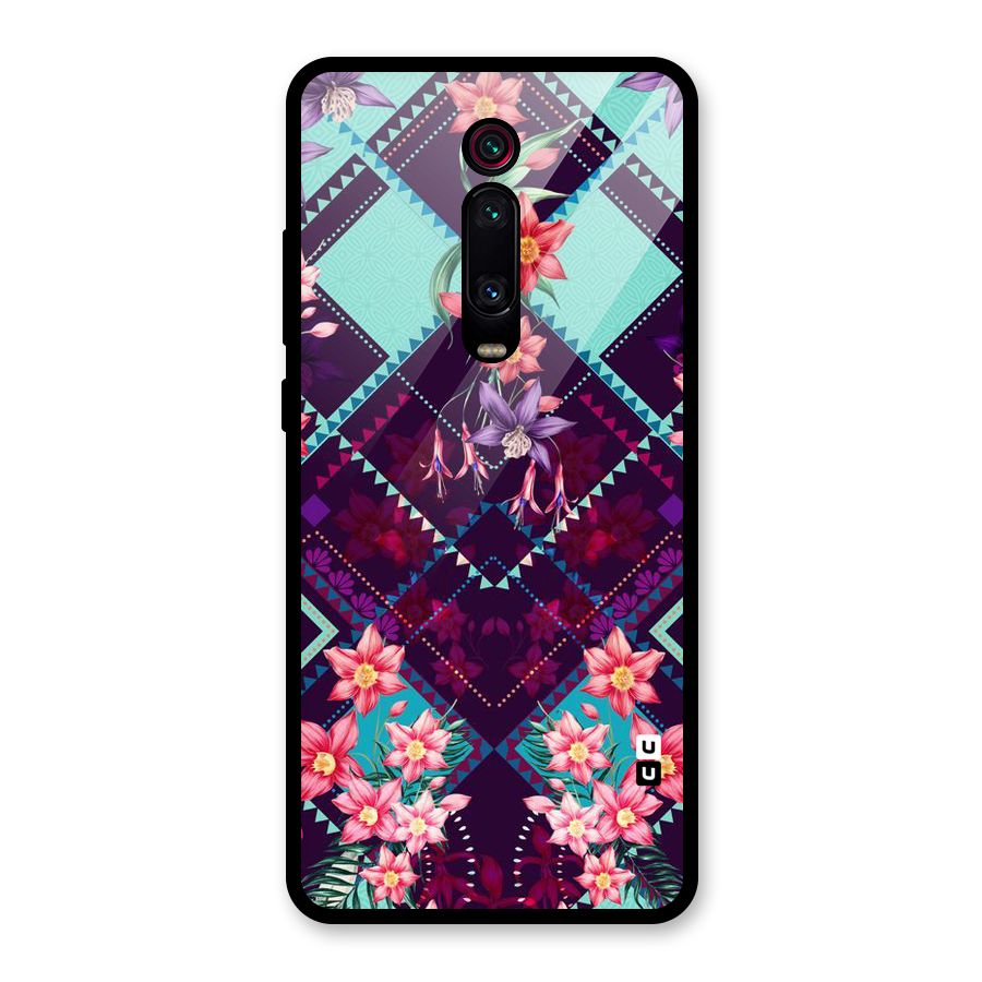 Floral Diamonds Glass Back Case for Redmi K20