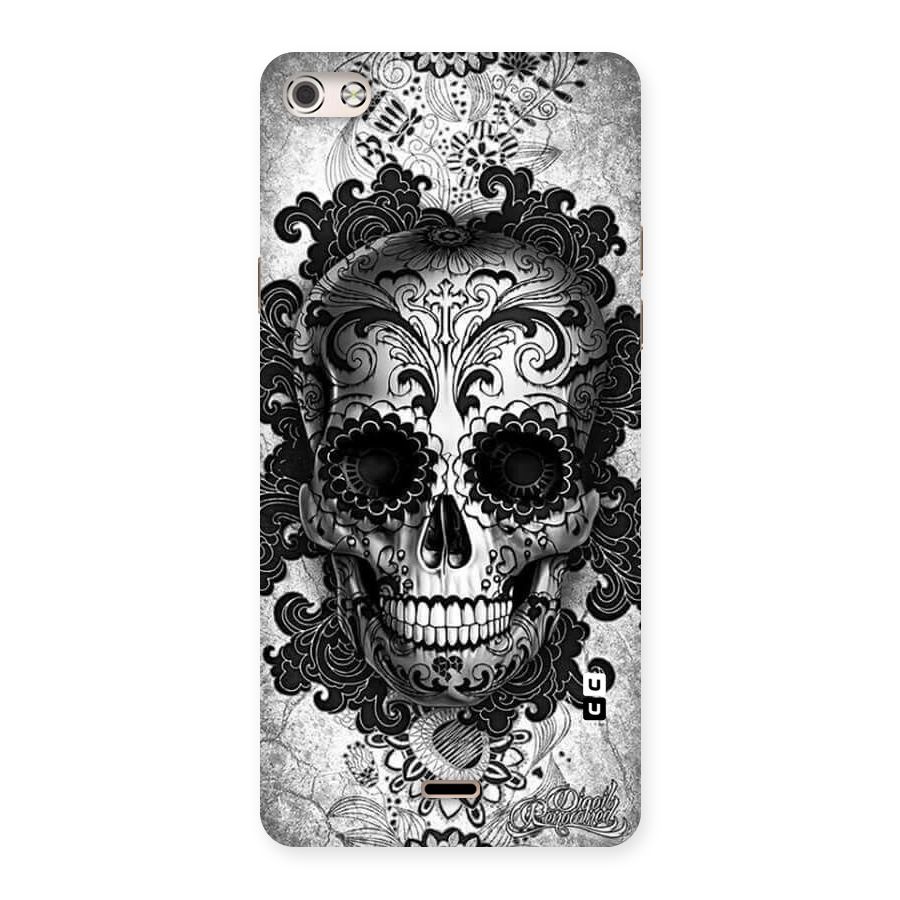 Floral Ghost Back Case for Micromax Canvas Silver 5