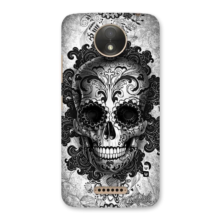 Floral Ghost Back Case for Moto C Plus