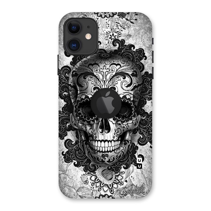 Floral Ghost Back Case for iPhone 11 Logo Cut