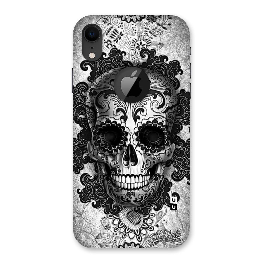 Floral Ghost Back Case for iPhone XR Logo Cut