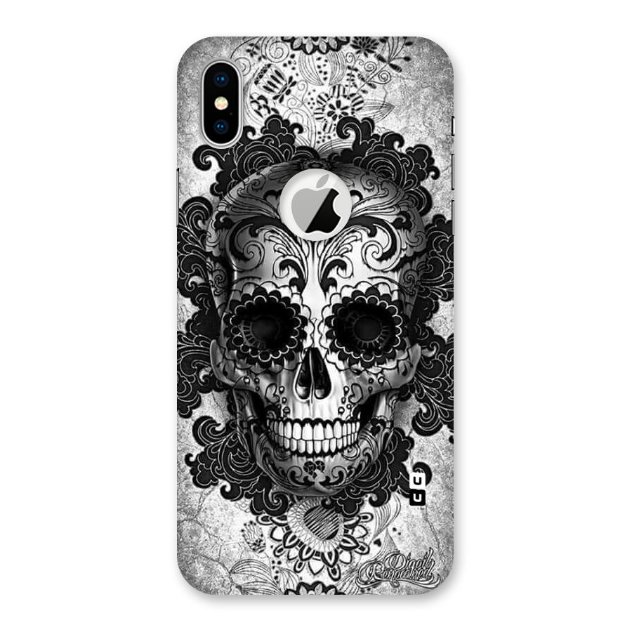 Floral Ghost Back Case for iPhone XS Logo Cut