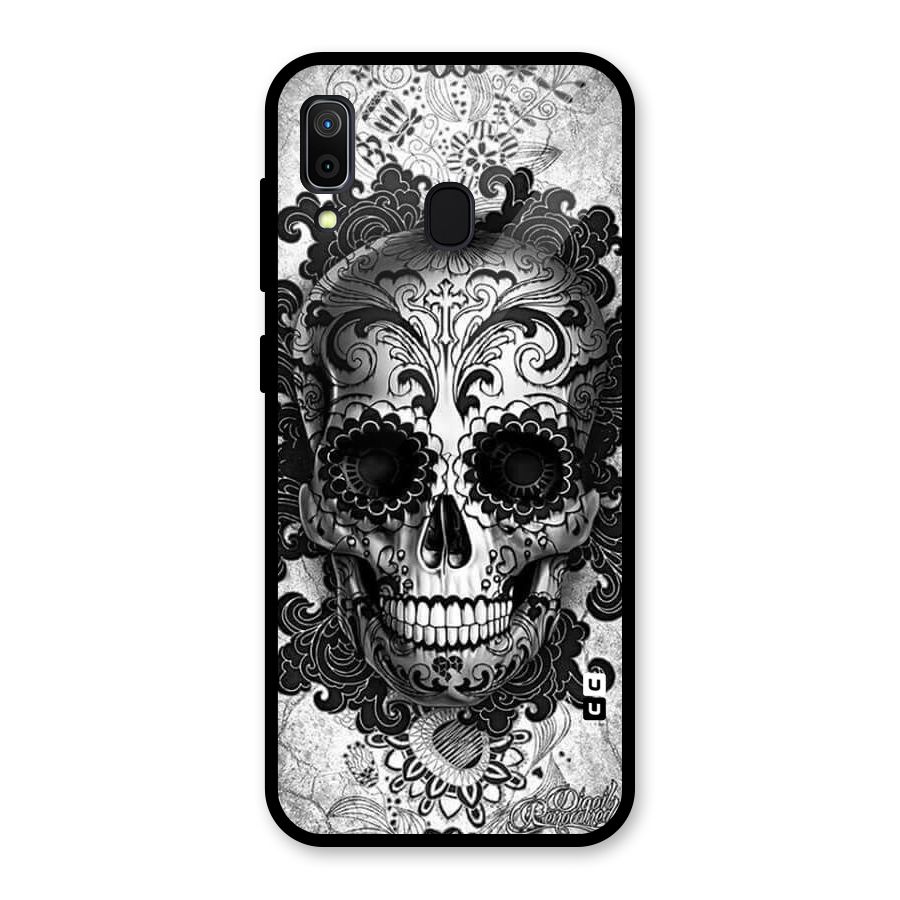 Floral Ghost Glass Back Case for Galaxy A30