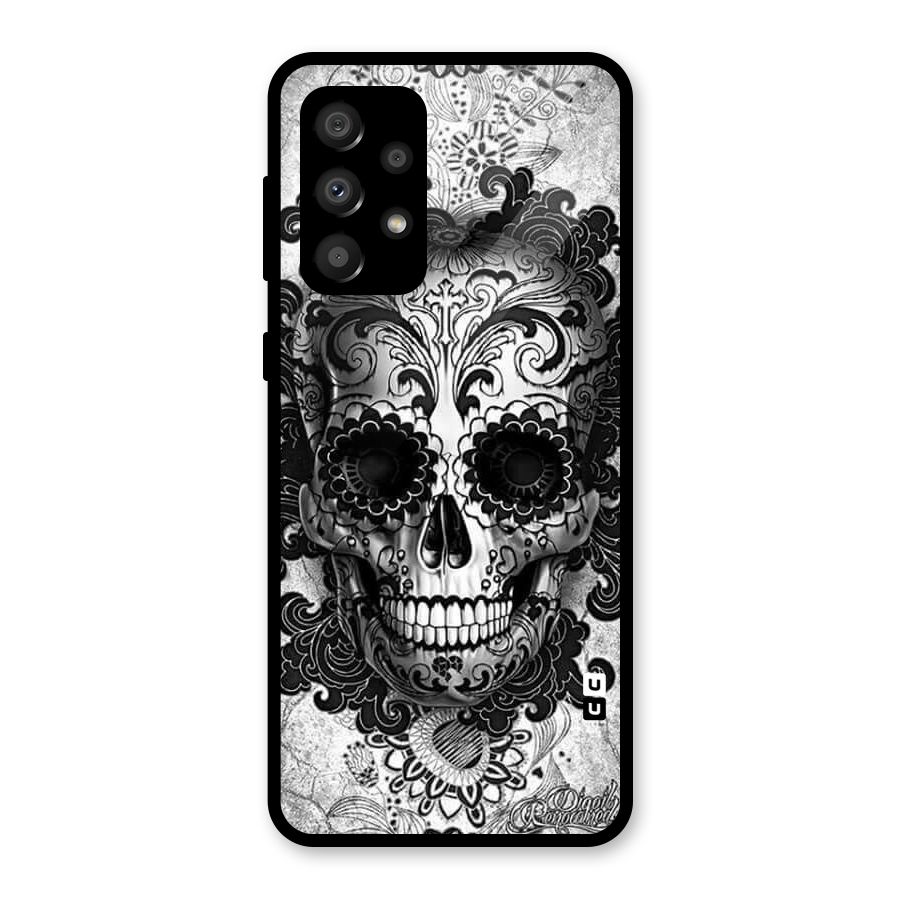 Floral Ghost Glass Back Case for Galaxy A32