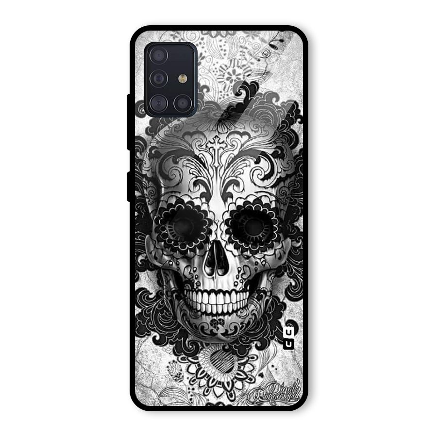 Floral Ghost Glass Back Case for Galaxy A51