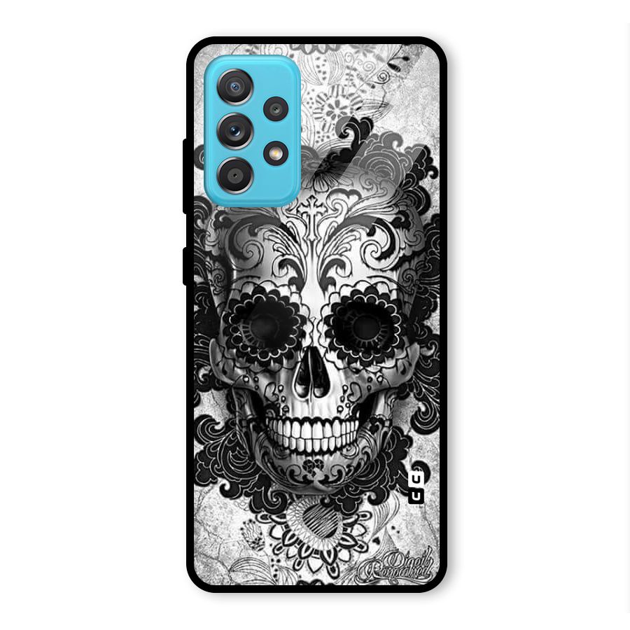 Floral Ghost Glass Back Case for Galaxy A52s 5G
