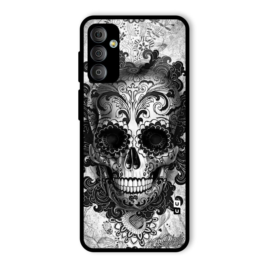 Floral Ghost Glass Back Case for Galaxy F23