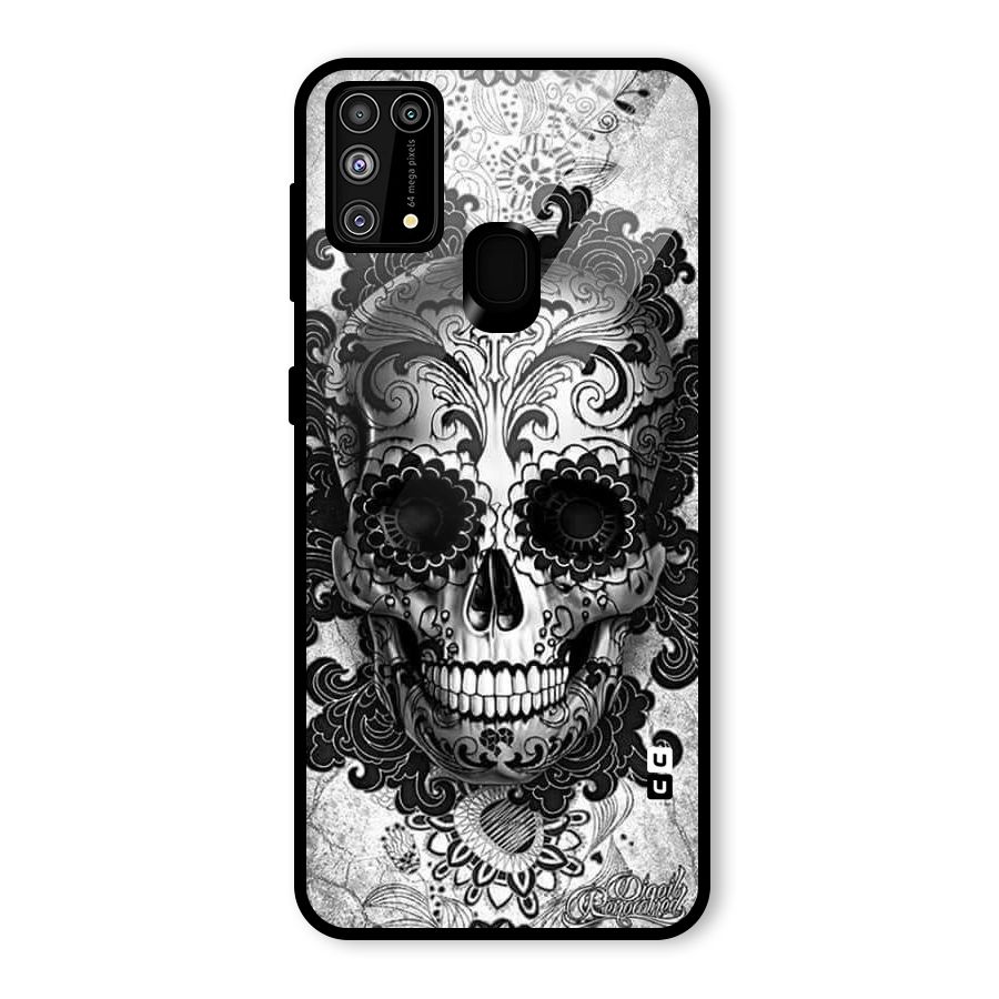 Floral Ghost Glass Back Case for Galaxy F41