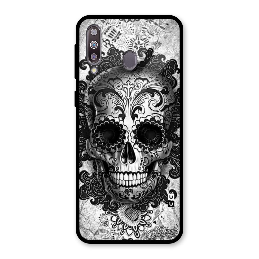 Floral Ghost Glass Back Case for Galaxy M30