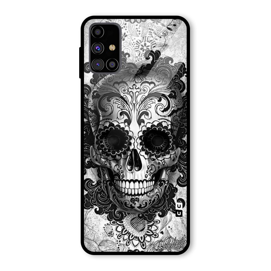Floral Ghost Glass Back Case for Galaxy M31s