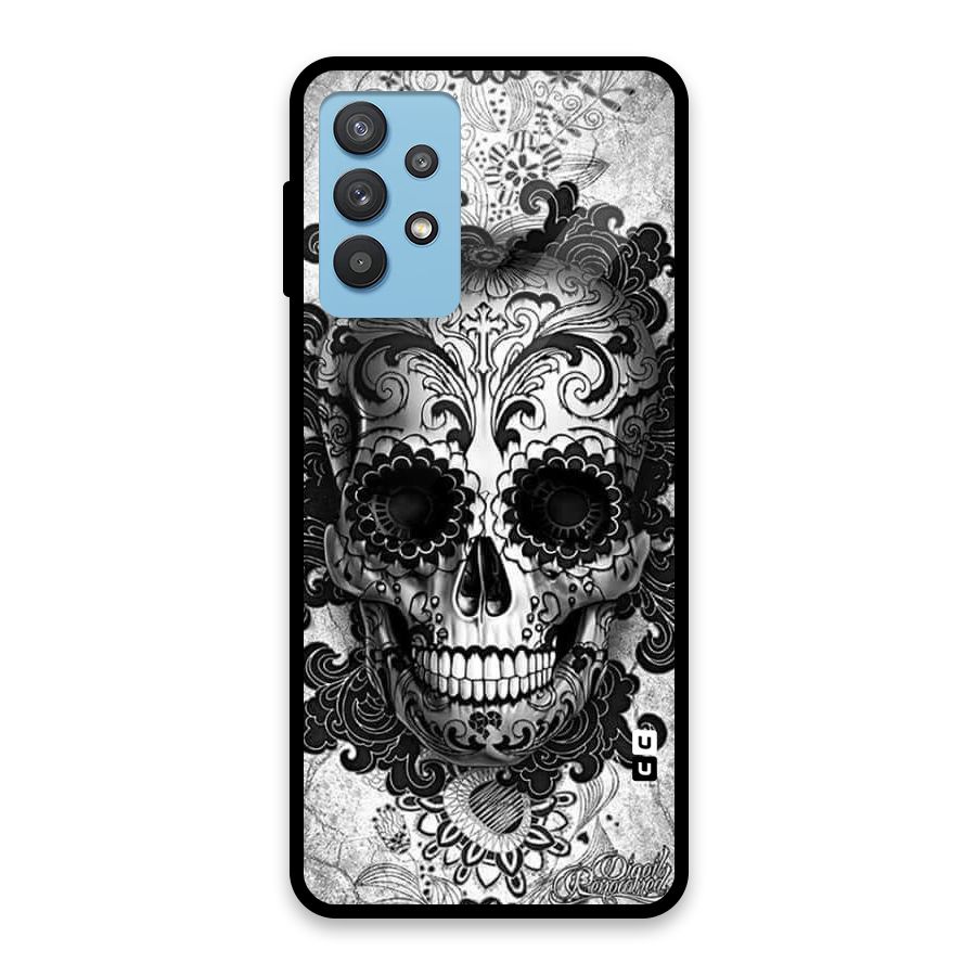 Floral Ghost Glass Back Case for Galaxy M32 5G