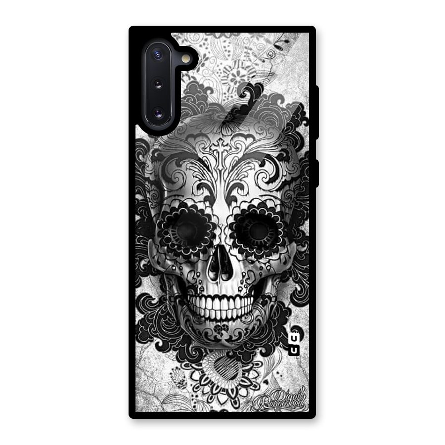 Floral Ghost Glass Back Case for Galaxy Note 10